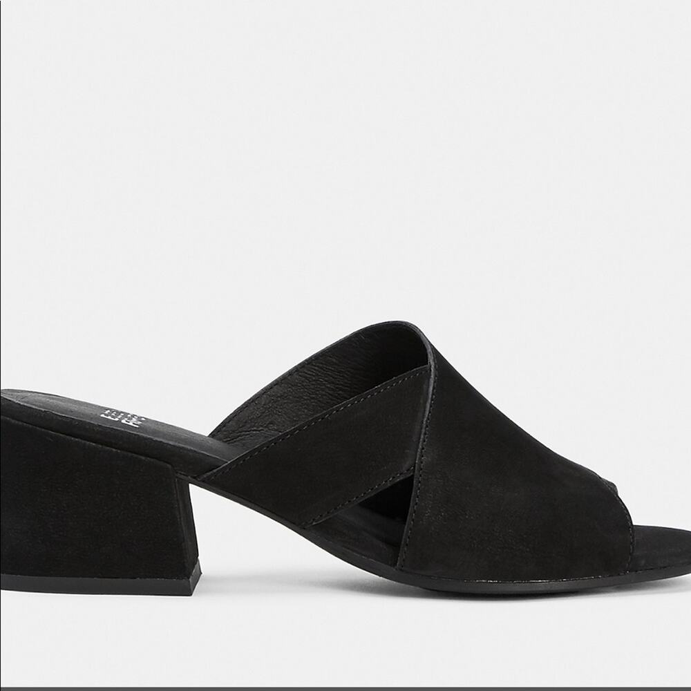 Eileen Fisher Haven Tumbled Nubuck Slide Size 6.5 - Picture 12 of 14